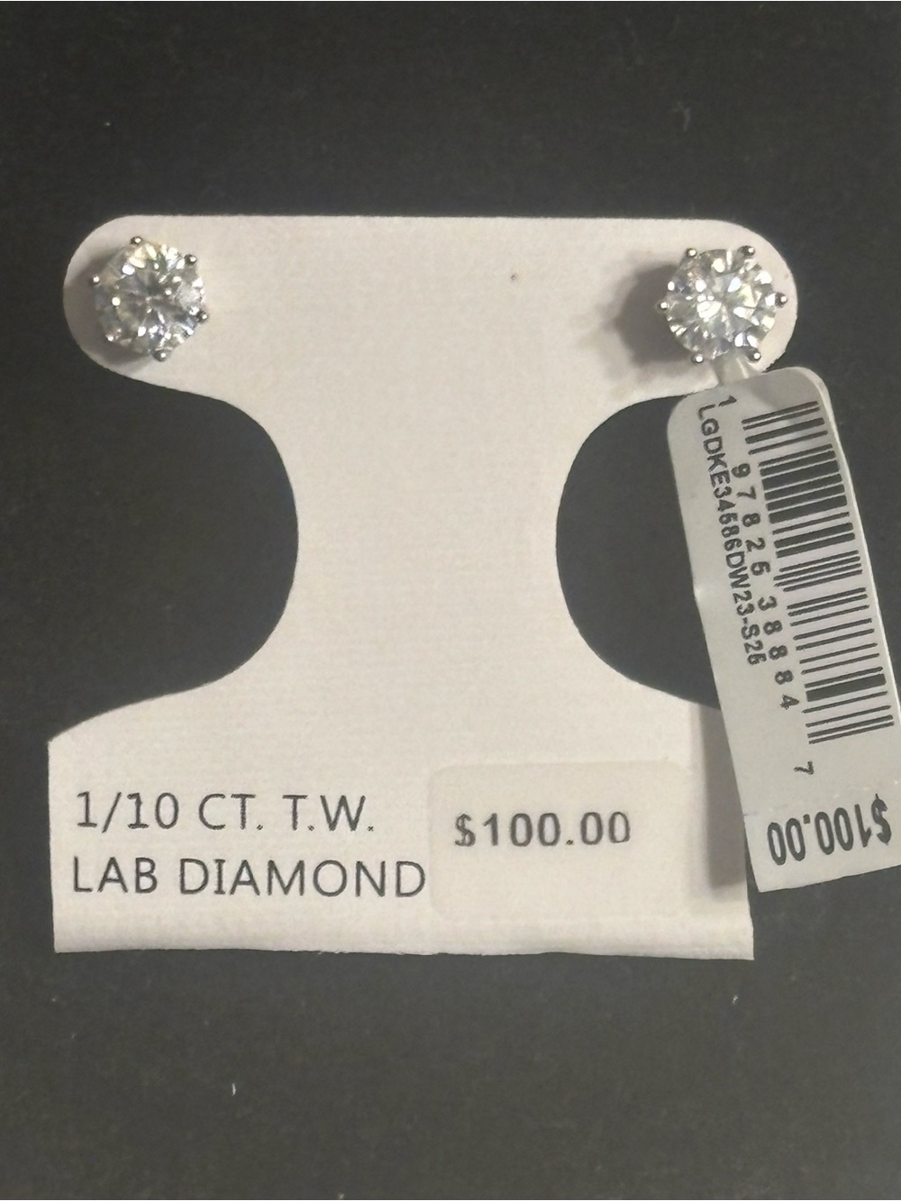 Kohl's Clear Crystal Round Lab Diamond Stud Earrings in Silver Tone